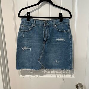 Free People Denim mini skirt
